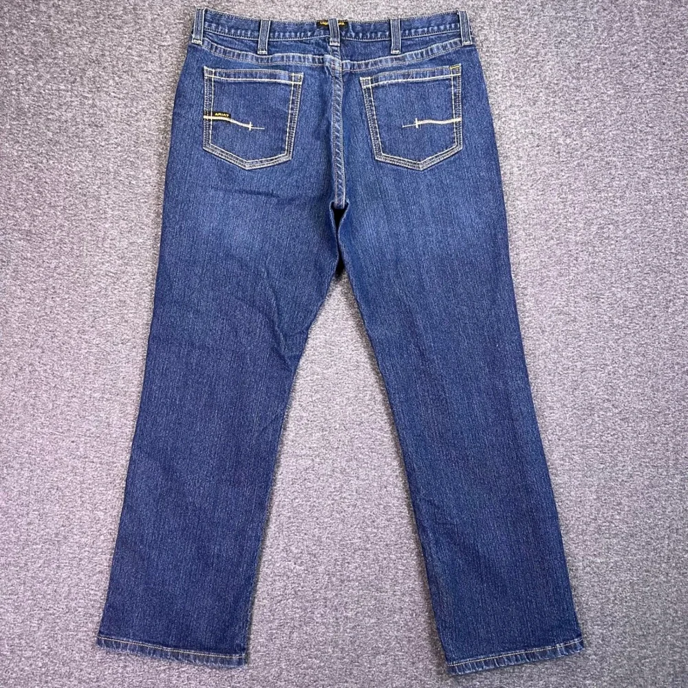 Ariat Rebar M4 Jeans Mens 37x31 Blue Relaxed Boot Cut Workwear Stretch Denim Y2K